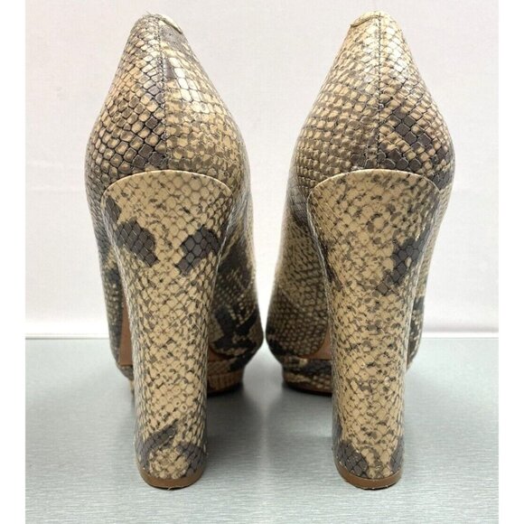 BCBGMaxazria Women's Dahlia 1 Pumps High Heel Snake Embossed Leather 8 B/38 - Picture 5 of 16
